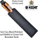 Kent NU22 Handmade All Fine Tooth Pocket Comb for Men, Women and Kids, Hair Comb Straightener for Everyday Grooming Styling Hair, Beard and Mustache, Saw Cut and Hand Polished, Made in England KENT