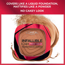 L'Oreal Paris Infallible Fresh Wear Foundation in a Powder, Up to 24H Wear, Sand, 0.31 oz. L'Oreal Paris Store