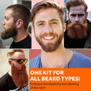 Complete Beard Growth Kit - Unscented Beard Growth Activator Serum Titanium Beard Roller 100% Organic Orange Beard Soap Pocket Beard Comb for Patchy Facial Hair Growth - Vegan Natural Recipe FOLLICLE BOOSTER Store