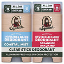 Dr. Squatch Invisible Glide Natural Deodorant Men, Aluminum Free (2-Pack) Infinity Warehouse
