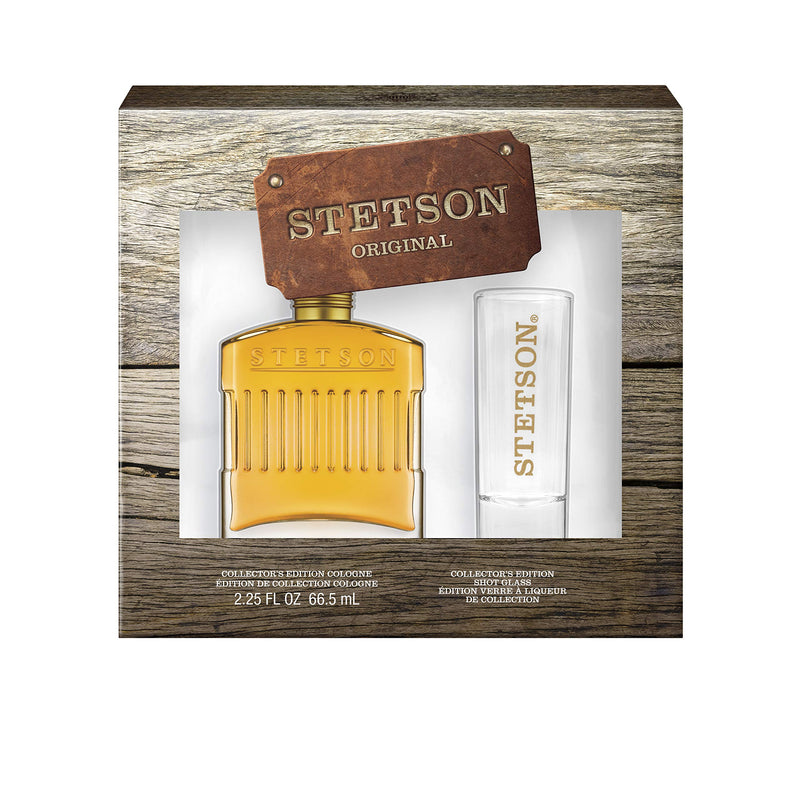 Stetson Original 2 Piece Gift Set for Men Cologne 2.25 oz and Shot Glass Stetson