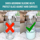 SAVVY PLANET Empty Clear Glass Spray Bottles with Silicone Sleeve Protection - Refillable 16 oz Containers for Cleaning Solutions, Essential Oils, Misting Plants - Quality Sprayer - 2 Pack - Pastel SAVVY PLANET