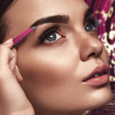 Slant Tweezers - Stainless Steel - Perfectly Aligned and Hand-Filed Slanted Tips for Ultra Precision - Tweezers for Eyebrows - Precision Tweezers - Effortless Plucking - Professional Tweezers - Pink By MILLY
