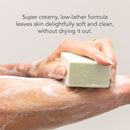Ethique Cream Body Wash Bar for Sensitive Skin - Lime and Lemongrass - Natural Body Cleanser, Hydrating Coconut Butter, Soap Free, pH Balanced, Vegan, Plastic Free Compostable and Zero Waste, 3.7 oz. Ethique
