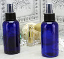 4oz Blue PLASTIC Fine Mist Spray Bottles (12-Pack w/ Black Sprayers); BPA-Free Plastic Spritzer Bottles, Labels Included; PET