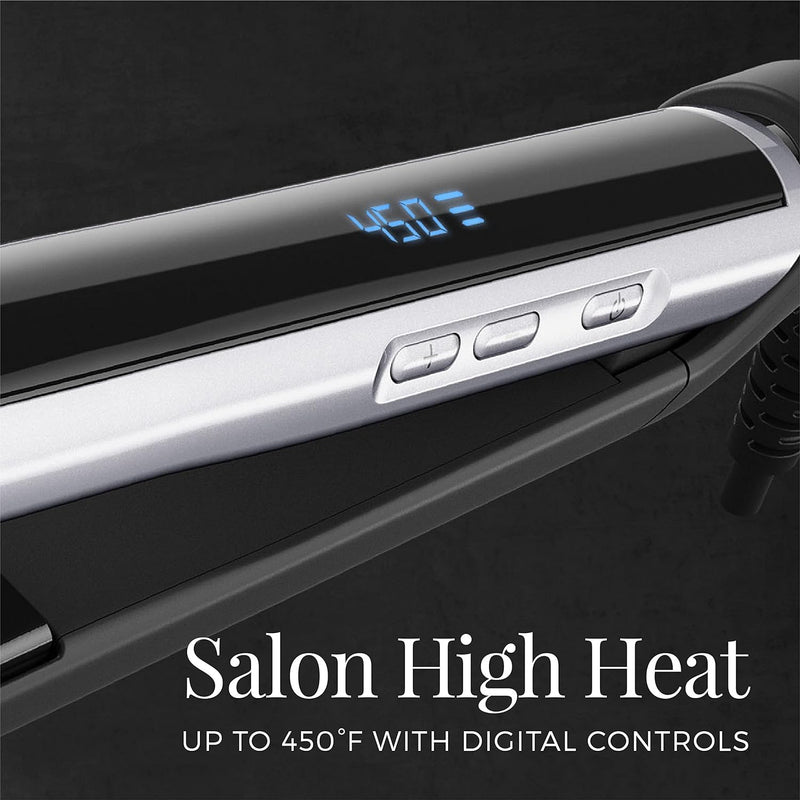 Remington Pearl Pro Ceramic Flat Iron Hair Straightener, 1-inch Floating Plates, Fast 30 Second Heat up, Black & White Infinity Warehouse