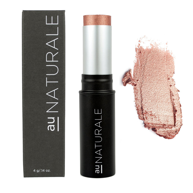 Au Naturale All-Glowing Creme Highlighter Stick in Rose Gold | Made in the USA | Organic | Vegan | Cruelty-free | Cream Au Naturale