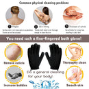 MIG4U Exfoliating Shower Gloves for Bath,6 pairs Premium Nylon Body Wash Bathing Gloves for Men Women Spa, Massage and Skin Scrub, Dead Skin Cell Remover with Hanging Loop，Black, Regular size MIG4U