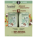 Suave Professionals Moisturizing Shampoo and Conditioner for Dry Hair Almond and Shea Butter Paraben-free and Dye-free 18 oz, 2 Count Suave