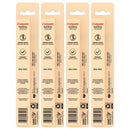 Colgate Charcoal Bamboo Toothbrushes, Eco Friendly Natural Bamboo Handle, Soft, 4 Count Colgate