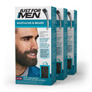 Just For Men Mustache & Beard, Beard Coloring for Gray Hair with Brush Included - Color: Deep Dark Brown, M-46 (Pack of 3) Just for Men Store