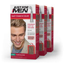 Just For Men Easy Comb-In Color (Formerly Autostop) Mens Hair Dye, Easy No Mix Application - Dark Blond, A-15, 3 Pack Just for Men