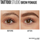 Maybelline TattooStudio Brow Pomade Long Lasting, Buildable, Eyebrow Makeup, Medium Brown, 1 Count Maybelline New York