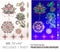 Temporary Tattoos – 1 Sheet Lotus Flower Design Body Paint Art Blacklight Reactive Light Festival Accessories Glow in the Dark Party Supplies | 7.2” x 5.2” Temp Great for EDM EDC Party Rave Parties d'IRIS studio