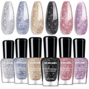 Morovan Fingernail Nail Polish Set: Holographic Metallic Ombre Lacquer Air Dry Nail Polish Regular Nail Pack 0.27oz Glitter Finger Nail Bulk Toenail Polish Kit Halloween Fall Gift for Women Infinity Warehouse