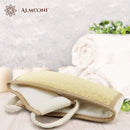 Premium Exfoliating Loofah Pad Body Scrubber and Back Loofah Scrubber, Made with Natural Egyptian Shower Loofah Sponge That Gets Your Body Clean ALMOONI