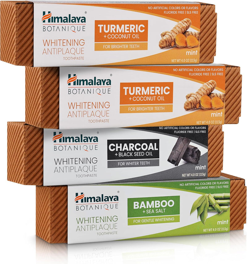 Himalaya Botanique Whitening Antiplaque Toothpaste with Charcoal + Black Seed Oil, Fluoride Free, for Whiter Teeth, 4 oz, 2 Pack… Infinity Warehouse