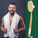 Shower Brush - 20 inch - Long Handle Bath Brush for Exfoliating, Detachable Natural Bristle Back Scrubber. Men Love This! Use Wet or Dry – Makes a Great Gift (Firm) rengöra