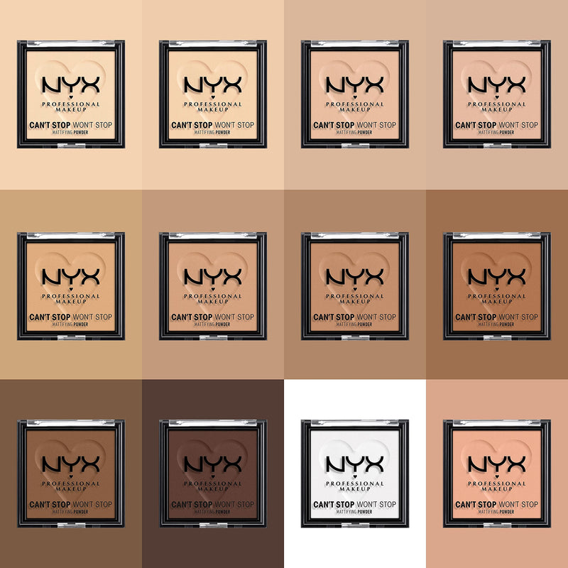 NYX PROFESSIONAL MAKEUP Can't Stop Won't Stop Mattifying Pressed Powder - Tan NYX PROFESSIONAL MAKEUP Store