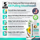 Nano-Hydroxyapatite Oil Pulling Whitening Mouthwash for Teeth and Gums, Natural & Organic, Whitens Teeth, Strengthens Enamel, Fights Bad Breath & Plaque – Smooth & Non-Greasy – for Adults & Kids 8oz Infinity Warehouse
