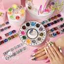 Nail Art Designs for Nails, Nail Foil Sticker, Nails Gems and Rhinestones, Nail Art Fruit Slices , Chunky Glitter, Nail Sequins Laser Star, Holographic Sparky Mixed Heart,Nail Decorations Teenitor