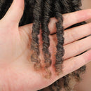 8" Synthetic Dreadlock Twist Wigs for Black Women Braided Faux Locs Crochet Hair Wigs with Curly Ends Heat Resistant Afro Short Curly Daily Wigs 1B Color DAIXI
