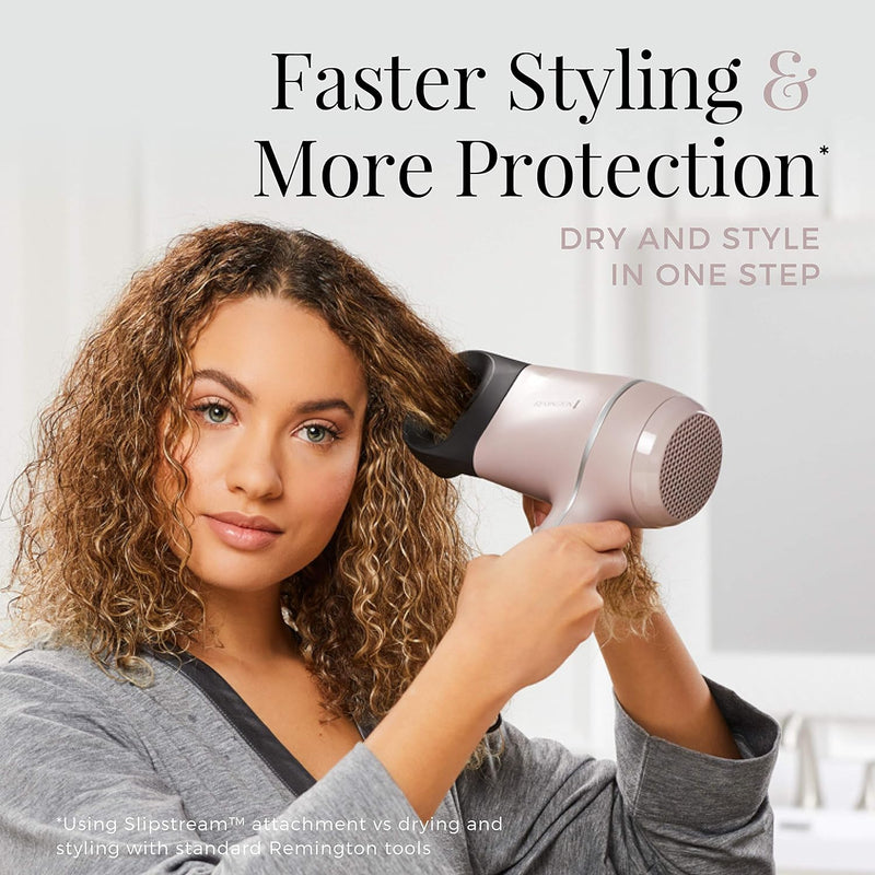 Remington Pro Wet2style Hair Dryer, With Ionic & Ceramic Drying Technology, Mauve, 1875 Watts of Drying Power Infinity Warehouse