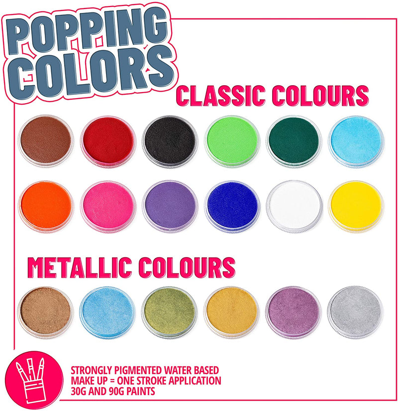 Blue Squid PRO Face Paint - Classic Red (90gm), Quality Professional Water Based Single Cake, Face & Body Makeup Supplies for Adults, Kids & SFX Blue Squid Store