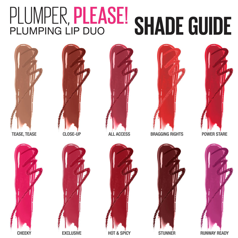 Maybelline New York Lip Studio Plumper, Please! Lipstick Makeup, 1 Count, Close-Up Maybelline New York