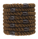 L. Erickson Grab & Go Ponytail Holders, Mocha, Set of Eight - Exceptionally Secure with Gentle Hold L. Erickson Store