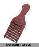 MANEJACK Beard Pick for Men- Wooden Comb Afro Hair Lift Combs MANEJACK
