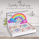 Rainbow Bath Bombs for Kids - Natural and Organic Kids Bubble Bath w/Moisturizing Shea Butter and Natural Oils - 4 Large 5oz Fizzes with Rich Bubbles and Vibrant Colors- Valentine Bath Bombs Mineral Me California