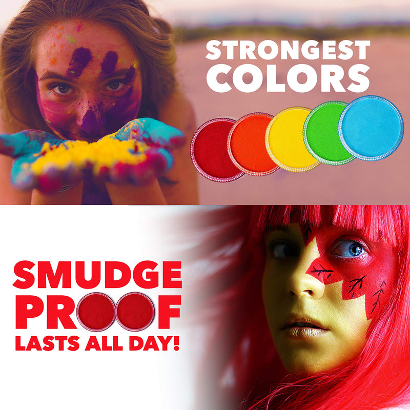 Blue Squid PRO Face Paint - Classic Yellow (30gm), Superior Quality Professional Water Based Single Cake, Face & Body Makeup Supplies for Adults, Kids & SFX Blue Squid