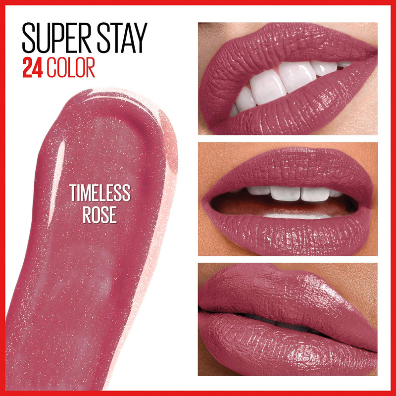 Maybelline New York SuperStay 24, 2-Step Liquid Lipstick K0868200 090 TIMELESS ROSE 0.78 Ounce (Pack of 1) Maybelline New York