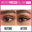 Maybelline Eyestudio Master Precise All Day Liquid Eyeliner, Matte Black, 0.034 Ounce Maybelline New York