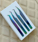 M LASH - V3 Tweezer Set - Volume & Classic Eyelash Extensions - Japanese Steel Lash Tool (Multi) M