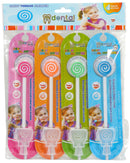 Kids Tongue Scraper or Cleaner Set – Pack of 4 BPA-Free Plastic Dental Scrapers Helps Freshen Bad Breath, Remove Gunk – Multicolored with Easy-to-Grasp Handles and Brush Covers by 55Dental, Ages 2+ 55Dental