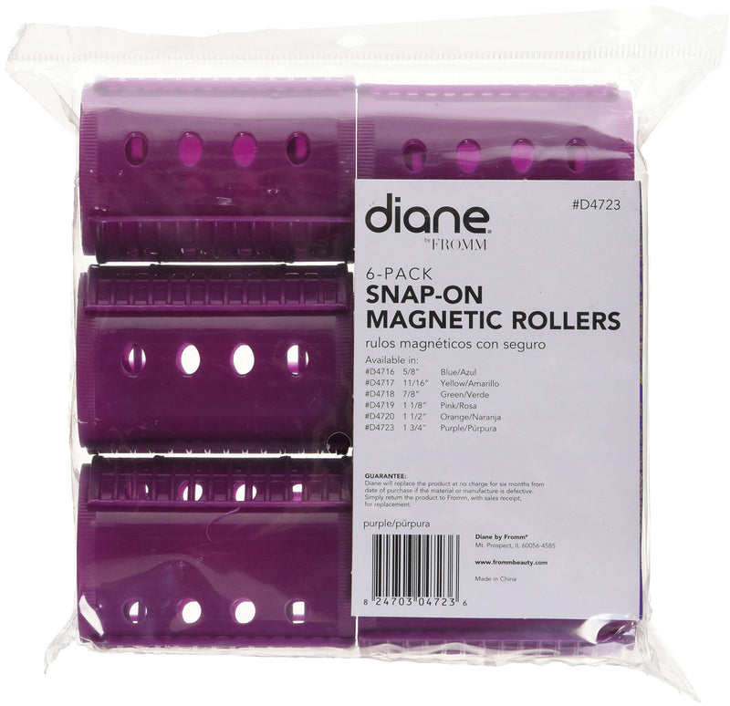 Diane Snap On Magnetic Roller, Purple, 1 3/4" Diane