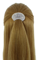 Rhinestone Ponytail Holder by Crystal Avenue | Stretchy Elastic Hair Tie | Silvertone with Sparkling Crystals Crystal Avenue