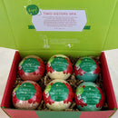 Christmas Squishy Bubble Bath Bombs for Kids with Surprise Holiday Squishy Toys Inside by Two Sisters. 6 Large 99% Natural Fizzies in Gift Box. Moisturizes Dry Skin. Releases Color, Scent, Bubbles Two Sisters