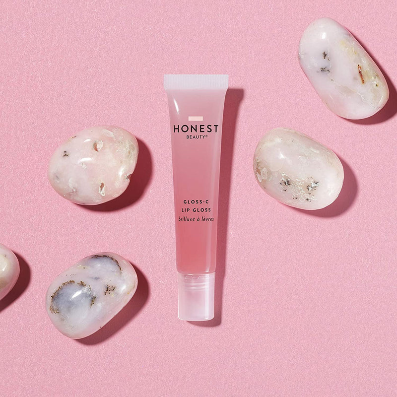 Honest Beauty Gloss-C Lip Gloss, Vegan Sheer + Buildable, Rose Opal : Soft Cool Pink, 0.33 Fl Oz Honest Beauty Store