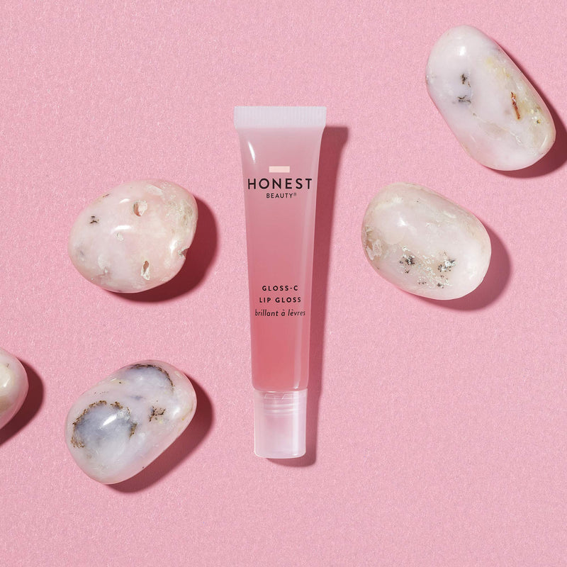 Honest Beauty Gloss-C Lip Gloss, Rose Opal with Coconut Oil + Jojoba Seed Oil| EWG Certified + Dermatologist Tested & Vegan + Cruelty free | 0.33 fl. Oz Honest Beauty
