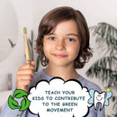 Greenzla Kids Bamboo Toothbrushes (6 Pack) | BPA Free Soft Bristles Toothbrushes | Eco-Friendly, Natural Bamboo Toothbrush Set | Biodegradable, Compostable & Organic Charcoal Wooden toothbrushes GREENZLA