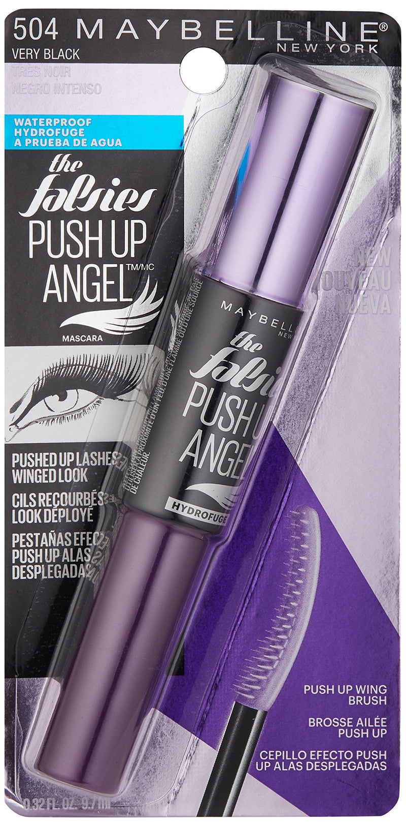 Maybelline New York The Falsies Push Up Angel Waterproof Mascara, Very Black, 0.32 fl. oz. Maybelline New York