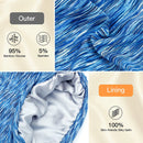 Satin Lined Hair Cover Sleep Cap - Adjustable Stay on No Fading Slouchy Skull Night Sleeping Beanie for Frizzy Natural Curly Hair Protection - Heather Skyblue GB Selected