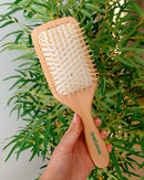 Wooden Bristle Paddle Hair Brush | Length 10.25" Width 3.5"| Large Flat Natural Eco Friendly Wood Handle Hairbrush for Men & Women with Thick, Curly, Wavy Long Hair GranNaturals