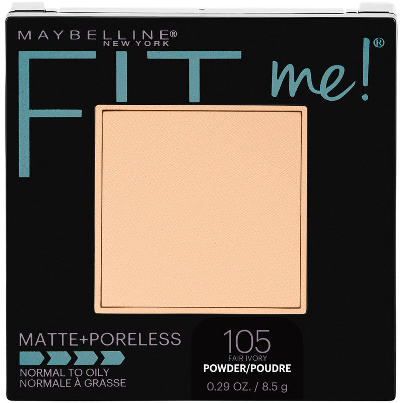 Maybelline New York Fit Me Matte + Poreless Pressed Face Powder Makeup, Fair Ivory, 0.29 Ounce, Pack of 1 Maybelline New York