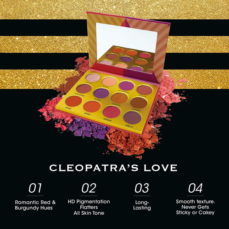 Cleopatra's Love - Secret of Pharaoh Eyeshadow Palette, Highly Pigmented and Blendable, Cruelty-Free EBIN NEW YORK Store