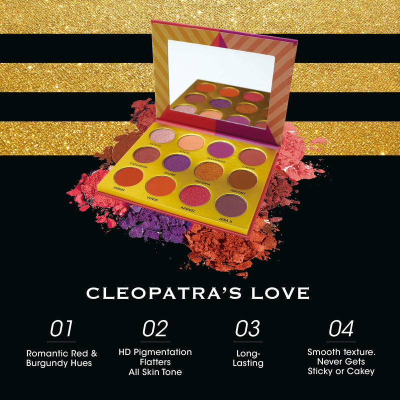 EBIN NEW YORK Cleopatra's Love - Secret of Pharaoh Eyeshadow Palette, Highly Pigmented and Blendable, Cruelty-Free, Long-Lasting Matte & Shimmer EBIN NEW YORK