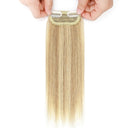 S-noilite Balayage Clip in Hair Extensions Human Hair One Piece 2 Clips Clip in Hairpieces Thick Remy Hair For Women with Thinning Hair Add Hair Volume 10Inch 15g Ash Blonde/Bleach Blonde S-noilite